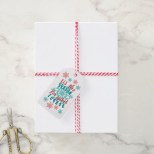 Roligt December Winter Season Eggnog Quote Ord Art Presentetikett