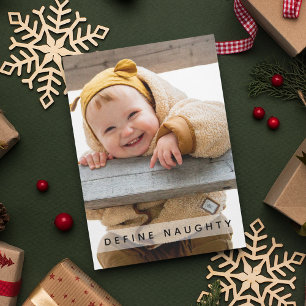 Roligt Define Naughty Fotojul Julkort