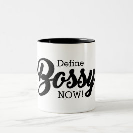 Roligt Definiera Bossy NU! Två-Tonad Mugg