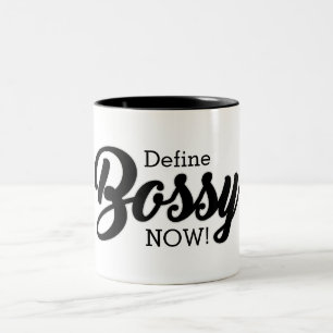 Roligt Definiera Bossy NU! Två-Tonad Mugg