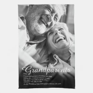 Roligt Definition Photo för elegant Script Grandpa Kökshandduk