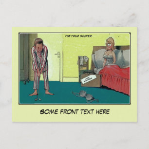 Roligt den verkliga golfaren, ny gifta meddelande vykort