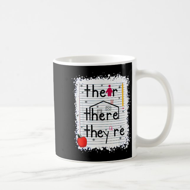 Roligt Deras Där De Är Bok Engelsk Grammatik Te Kaffemugg (Höger)