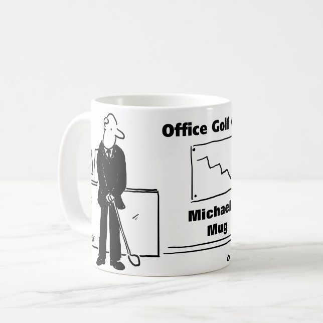 Roligt Design för Golf Älskare Kaffemugg (Framsida vänster)