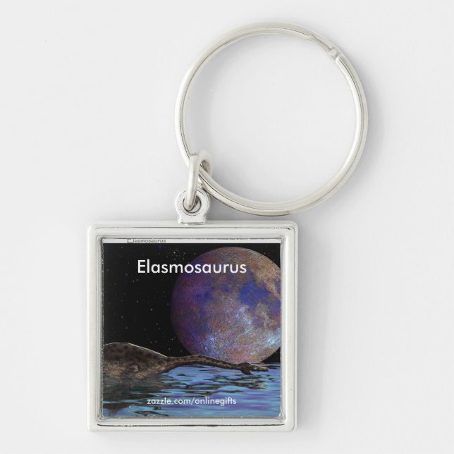 Roligt Design för Kid i alla oss! Fyrkantig Silverfärgad Nyckelring (Framsidan)