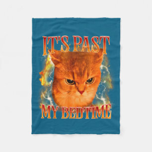 Roligt Det är förbi min lägntid Katt Meme Djur Hum Fleecefilt