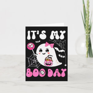 Roligt Det Är Min Boo-dag Söt Halloween Födelsedag Kort