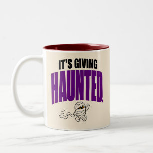 Roligt Det Ger Spöklik Retro Mummy Halloween Två-Tonad Mugg