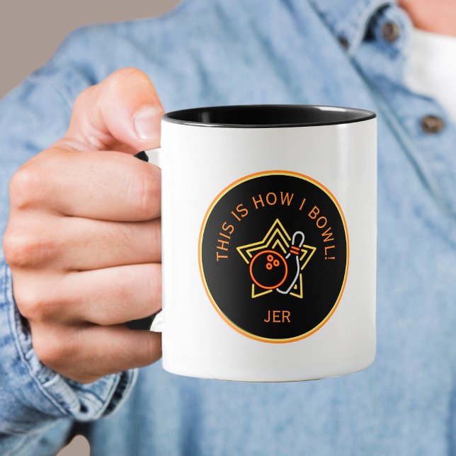 Roligt Det här är hur jag bowlar Personlig present Mugg (Cute Bowler This Is How I Bowl Funny Quote Custom Mug)