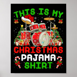 Roligt Det här är julen Pajama Drum Kit Poster