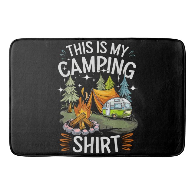 Roligt Det Här Är Min Camping För Camper Badrumsmatta (Framsidan)