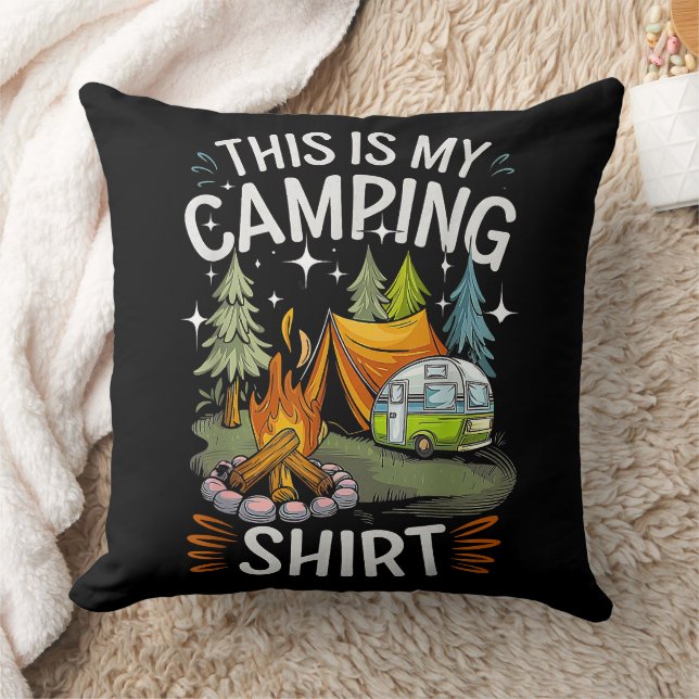 Roligt Det Här Är Min Camping För Camper Kudde (Filt)