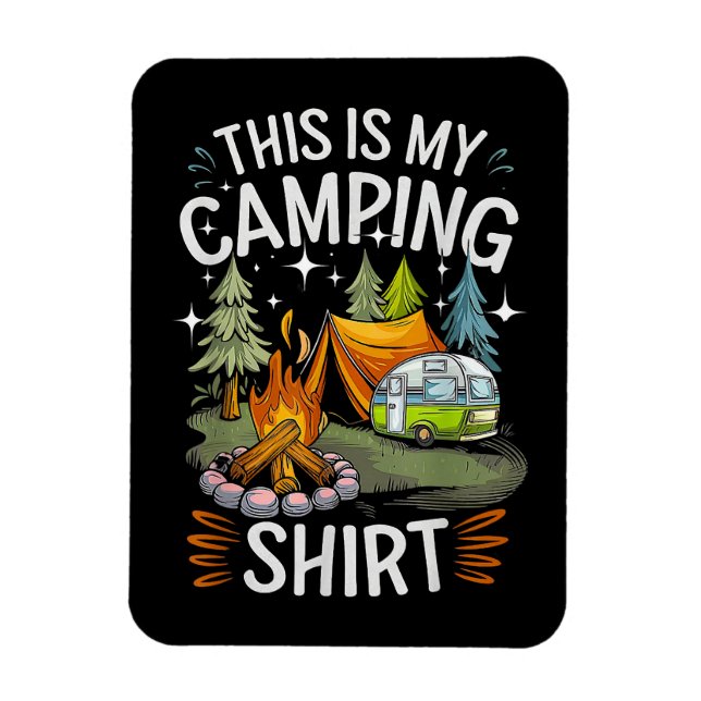 Roligt Det Här Är Min Camping För Camper Magnet (Vertikal)