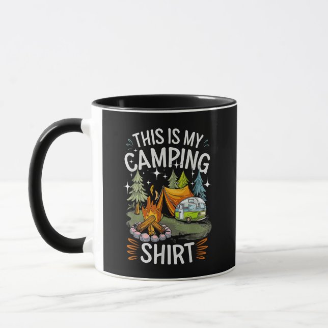 Roligt Det Här Är Min Camping För Camper Mugg (Vänster)