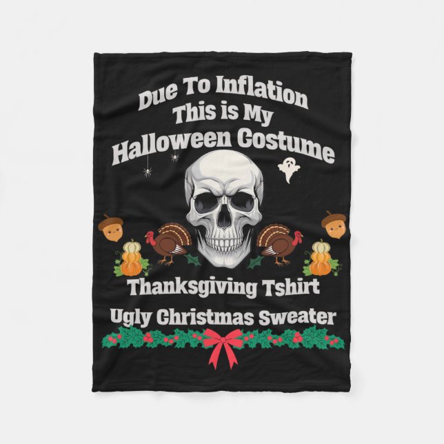 Roligt Det här är min Halloween Thanksgiving Chris Fleecefilt (Framsidan)