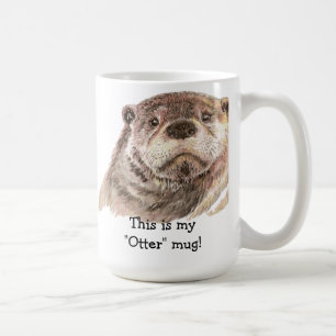 Roligt Det här är min "Otter" Mugg, Cute Animal Hu Kaffemugg