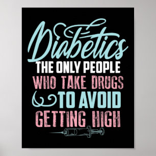 Roligt Diabetes Awareness Gift Cute Diabetic Boy G Poster