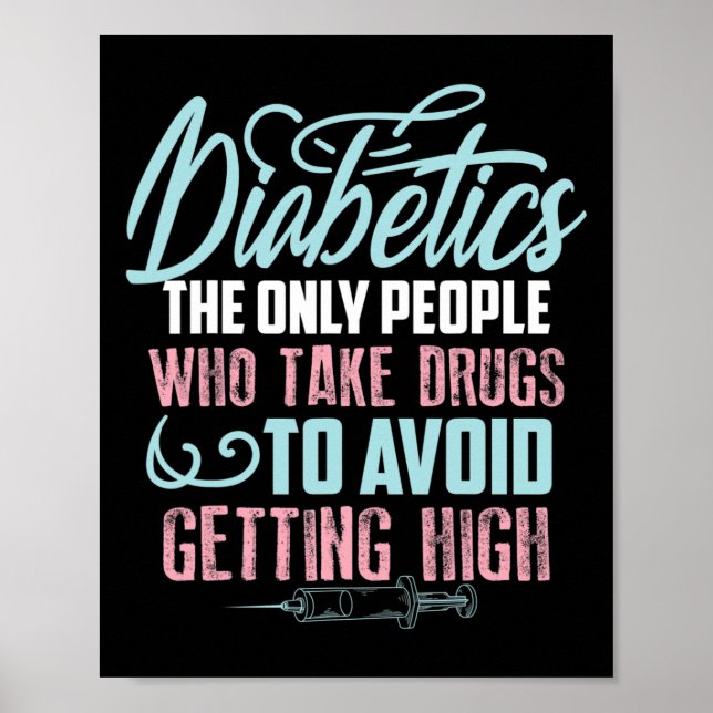 Roligt Diabetes Awareness Gift Cute Diabetic Boy G Poster (Framsidan)