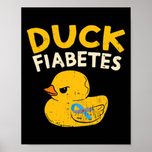Roligt Diabetes Awareness I Anka Fiabetes I Coola Poster
