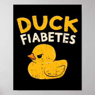 Roligt Diabetes Awareness I Anka Fiabetes I Coola Poster
