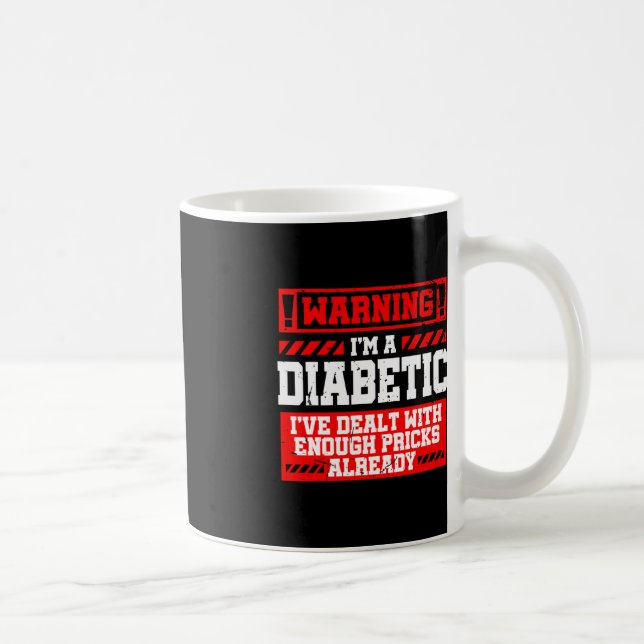 Roligt Diabetes Awareness Month Pricks Diabetes Kaffemugg (Höger)