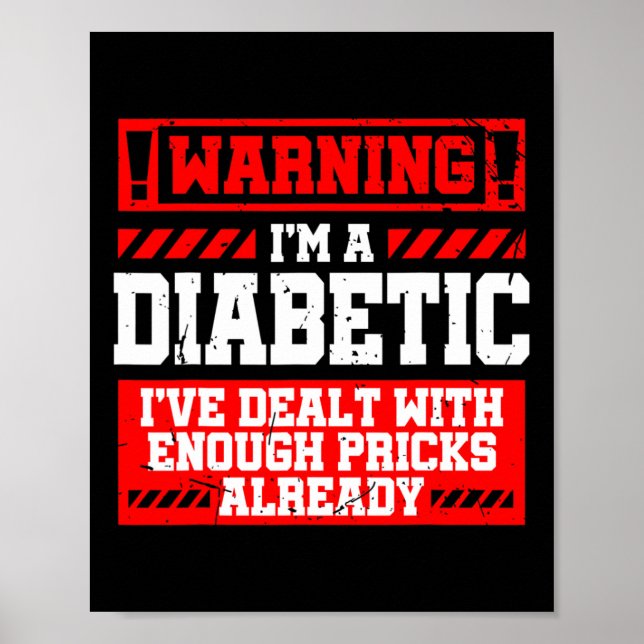 Roligt Diabetes Awareness Month Pricks Diabetes Poster (Framsidan)