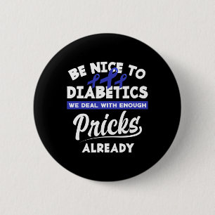 Roligt Diabetes Typ 1- diabetes Awarenes T1d Knapp