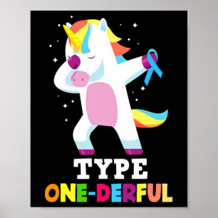 Roligt Diabetes typ 1- diabetes T1d typ 1-underbar Poster