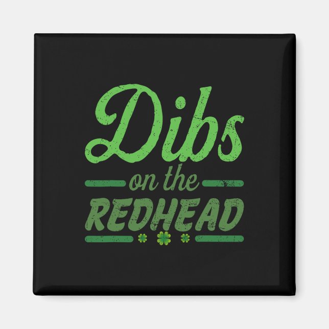 Roligt Dibs På Rödhårig För St Patricks Day Del Magnet (Framsidan)