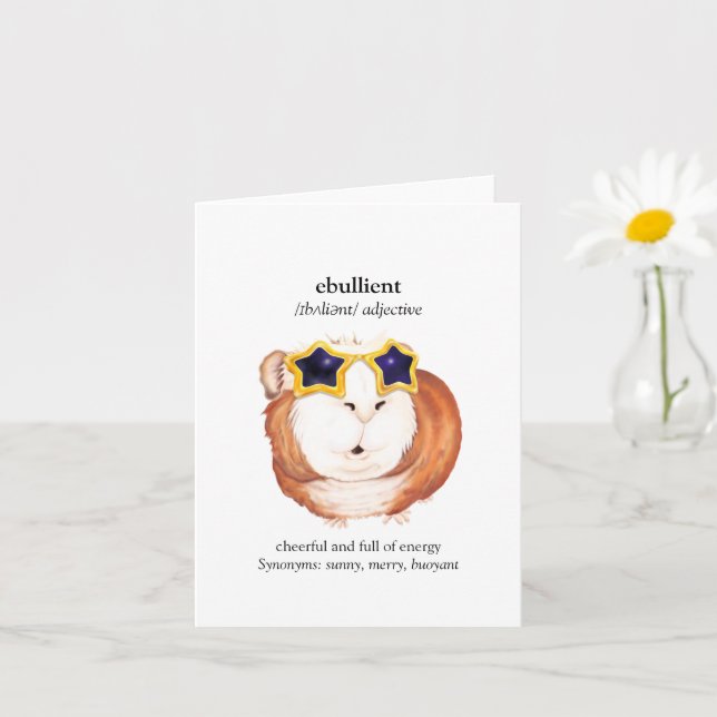 Roligt Dictionary Guinea Gris Hälsning-kort Kort (Liten växt)