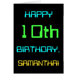 Roligt Digital Computing - 10:e födelsedag Hälsningskort