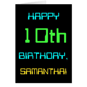 Roligt Digital Computing - 10:e födelsedag Hälsningskort