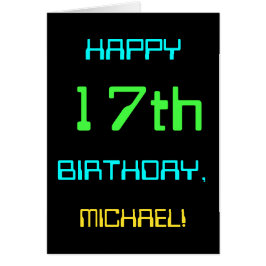 Roligt Digital Computing - 17:e födelsedagen Hälsningskort