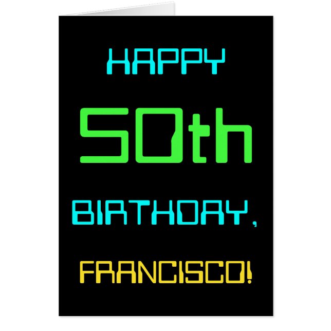 Roligt Digital Computing - 50:e födelsedag Hälsningskort (Framsidan)
