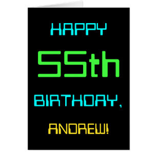 Roligt Digital Computing - 55:e födelsedagen Hälsningskort