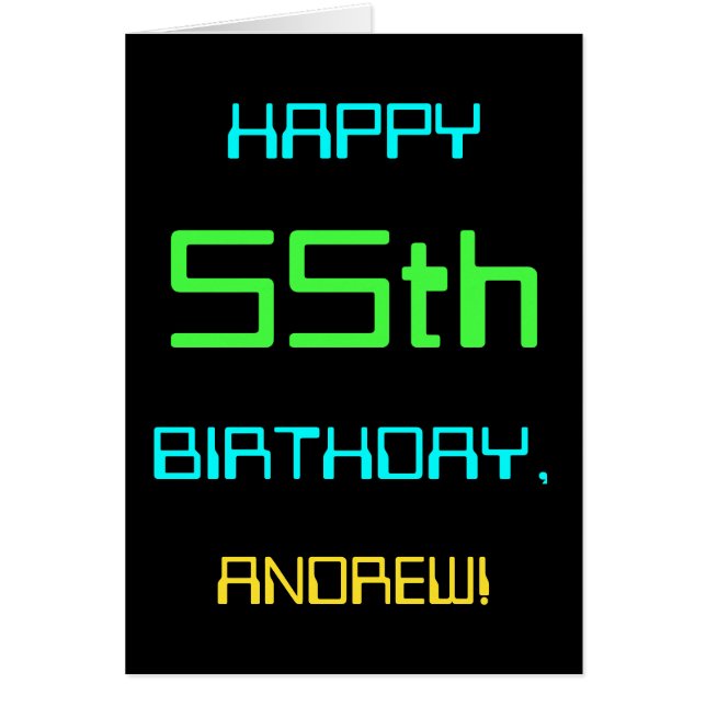 Roligt Digital Computing - 55:e födelsedagen Hälsningskort (Framsidan)