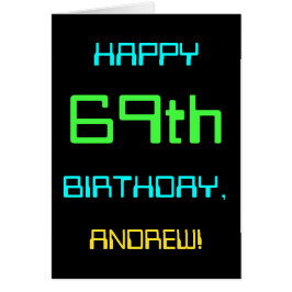 Roligt Digital Computing - 69:e födelsedagen Hälsningskort