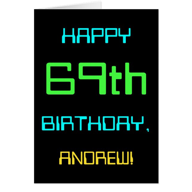 Roligt Digital Computing - 69:e födelsedagen Hälsningskort (Framsidan)
