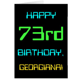 Roligt Digital Computing - 73:e födelsedagen Hälsningskort