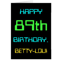 Roligt Digital Computing - 89:e födelsedagen Hälsningskort