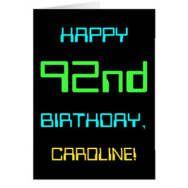 Roligt Digital Computing - 92:a födelsedagen Hälsningskort
