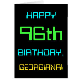 Roligt Digital Computing - 96:e födelsedagen Hälsningskort