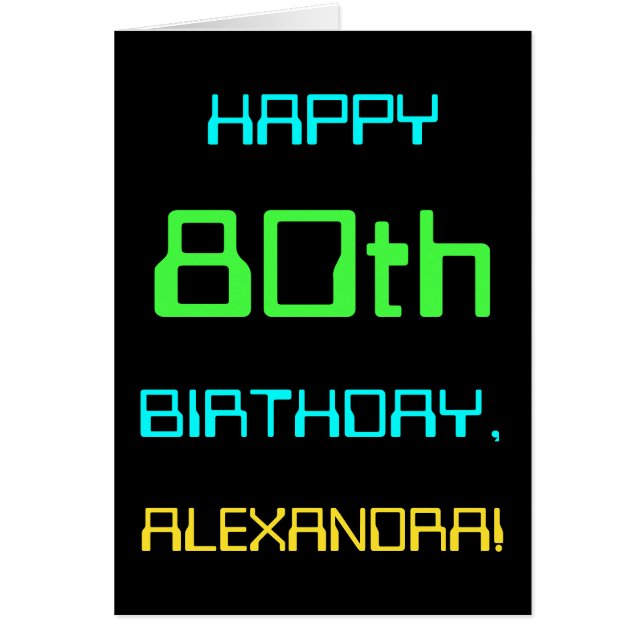 Roligt Digital Computing - från 80:e födelsedagen Hälsningskort (Framsidan)