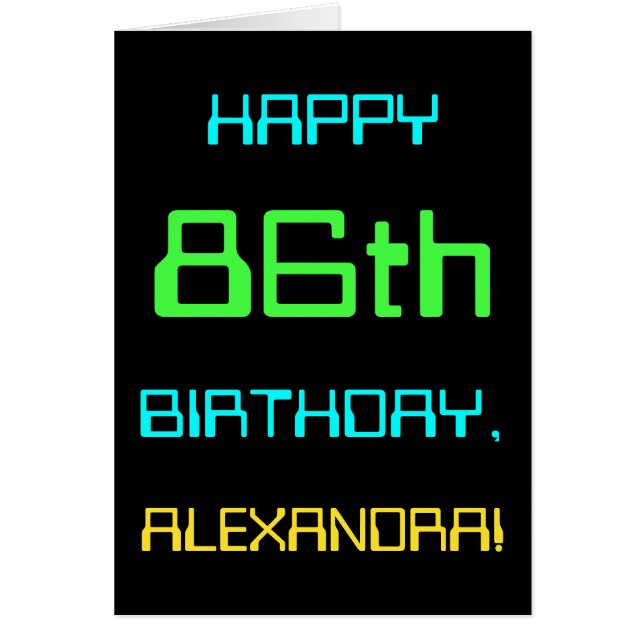 Roligt Digital Computing - från 86:e födelsedag Hälsningskort (Framsidan)