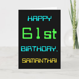 Roligt Digital Computing - tema 61:a födelsedagen Kort