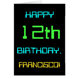 Roligt Digital Computing Thated 12:e Birthday Hälsningskort