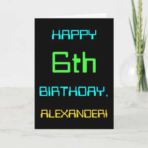 Roligt Digital Computing Thated 6e Birthday Kort