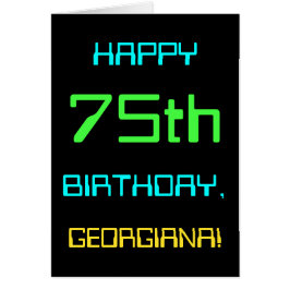 Roligt Digital Computing Thated 75:e Birthday Hälsningskort