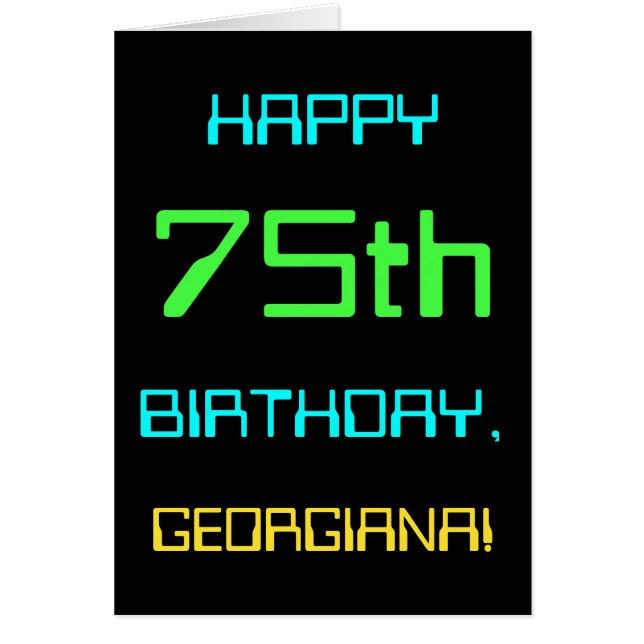 Roligt Digital Computing Thated 75:e Birthday Hälsningskort (Framsidan)