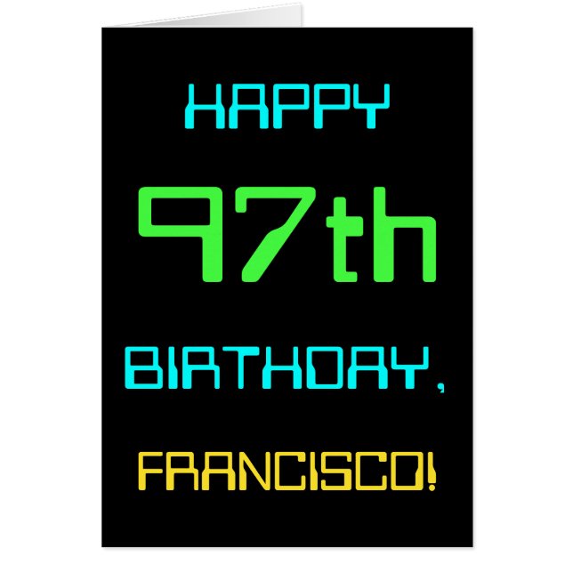 Roligt Digital Computing Thome 97:e födelsedagen Hälsningskort (Framsidan)
